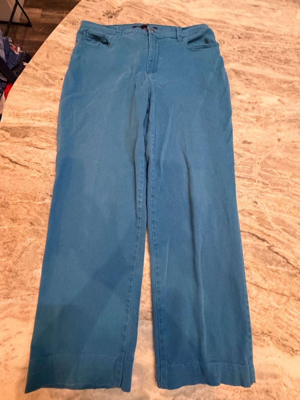 Gloria Vanderbilt Amanda Jeans Womens Size 10 Teal Straight Leg Pants